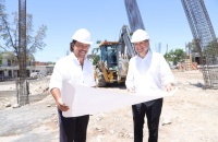 Sáenz supervisa las obras de la nueva terminal de General Güemes