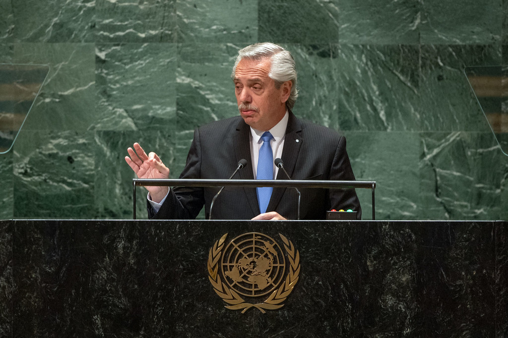 En su discurso ante la ONU, Alberto Fernández afirma que 'es hora de promover la justicia social en el mundo'