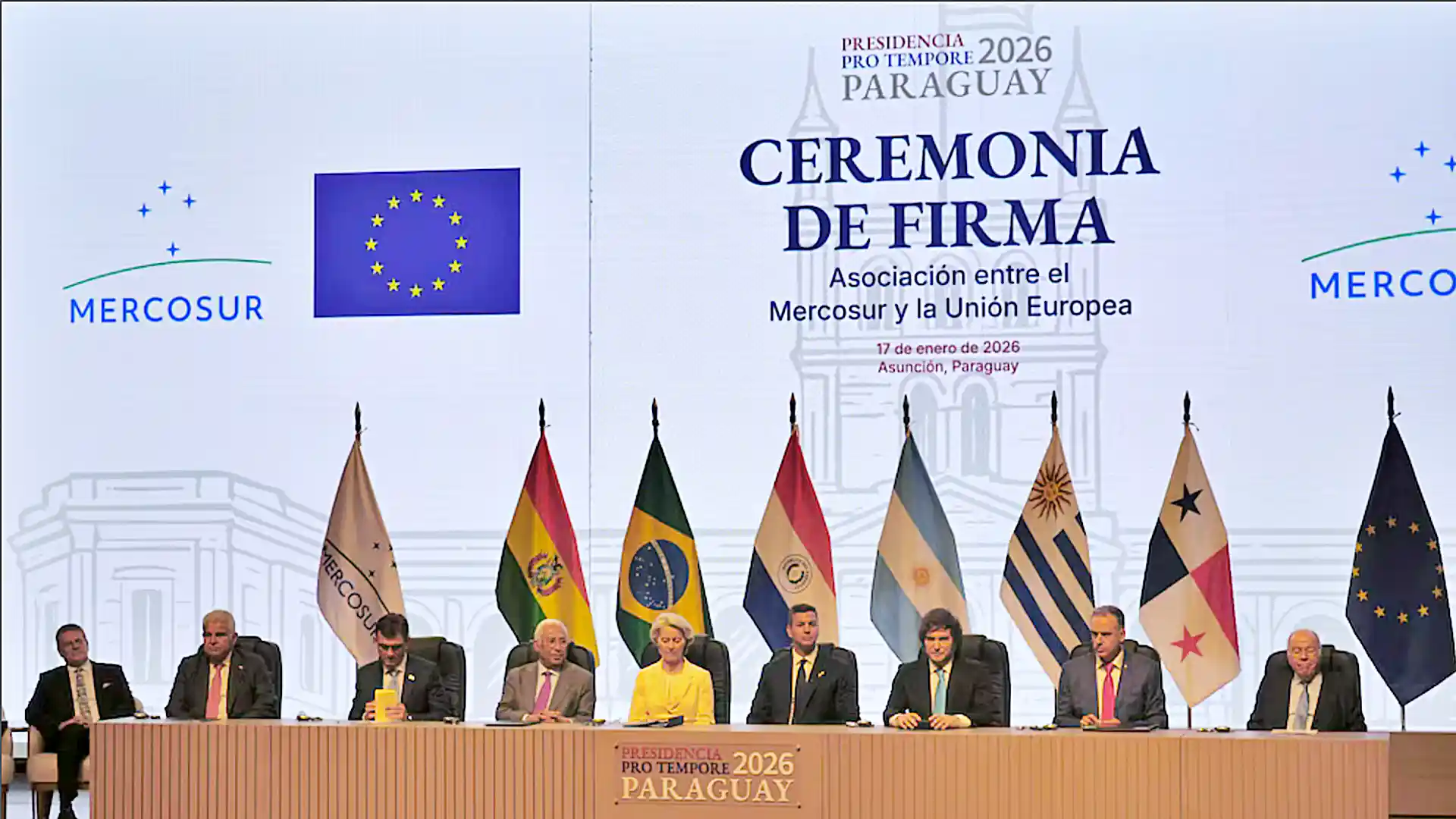 El Mercosur y la Unión Europea sellan un acuerdo histórico acuerdo en Asunción del Paraguay