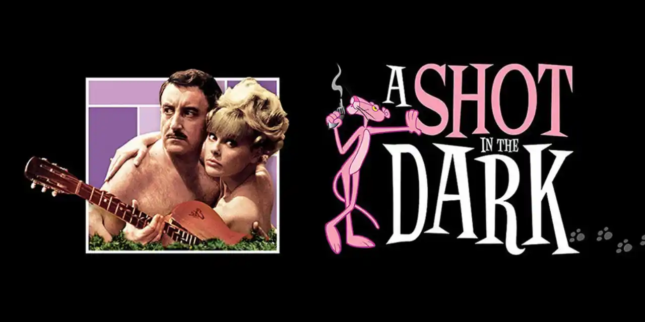 Peter Sellers y Elke Sommer en el anuncio de la película Un disparo en la sombra