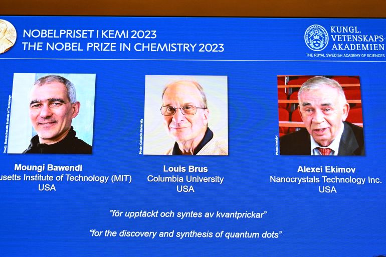 Premio Nobel de Química para Moungi Bawendi, Louis Brus y Alexei Ekimov por el descubrimiento y la síntesis de puntos cuánticos