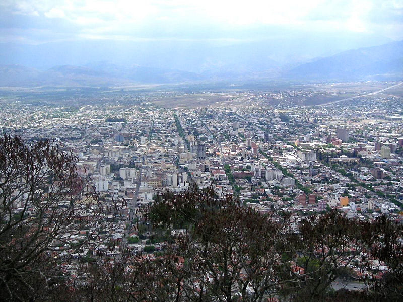 Vista de la ciudad de Salta desde el Cerro San Bernardo