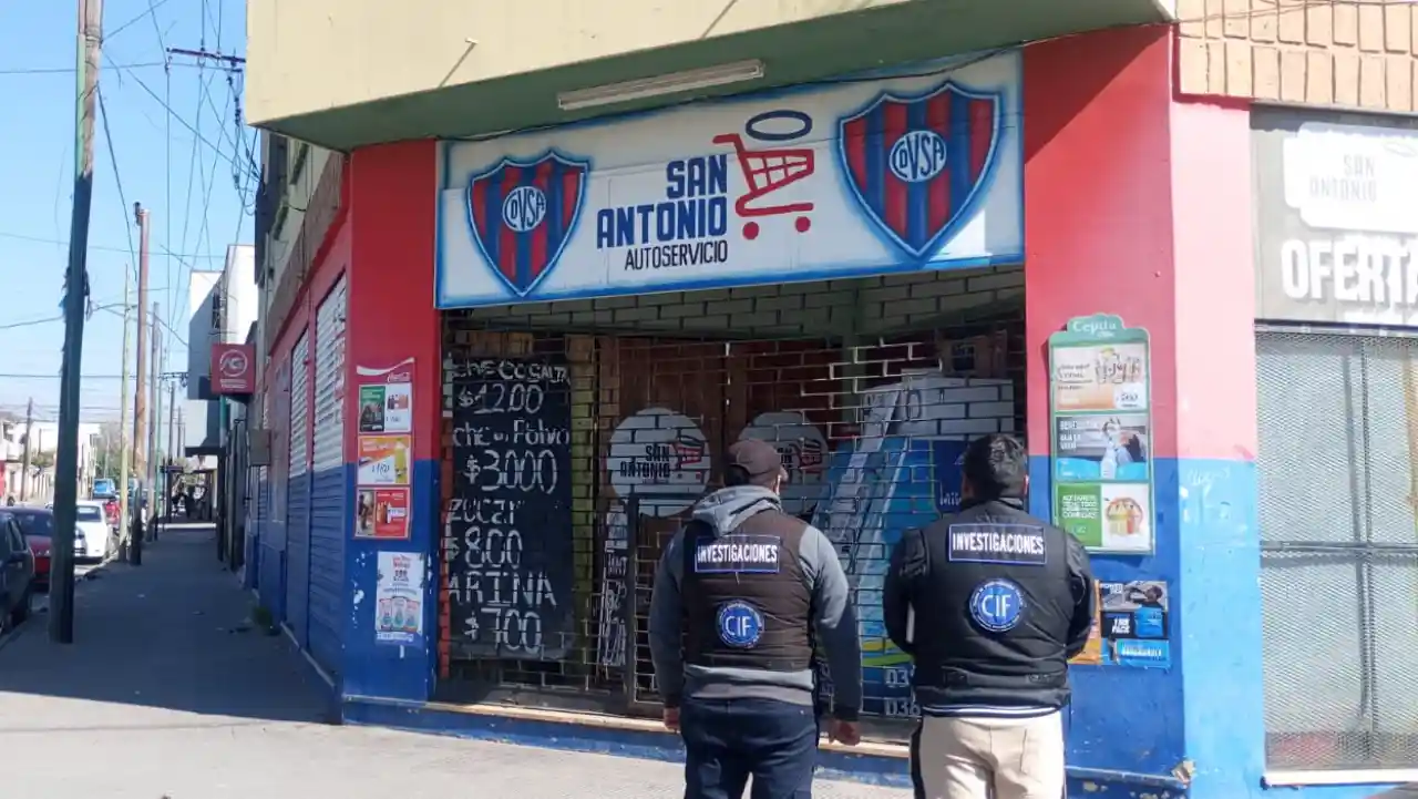 Almacén investigado en villa San Antonio