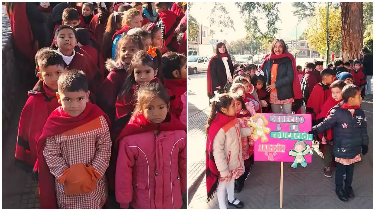 Niños y niñas de los jardines de infantes de Cerrillos