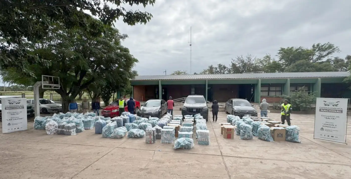 Atrapan en Salta vehículos cargados con 439 kilos de hojas de coca, cigarrillos extranjeros y antenas satelitales