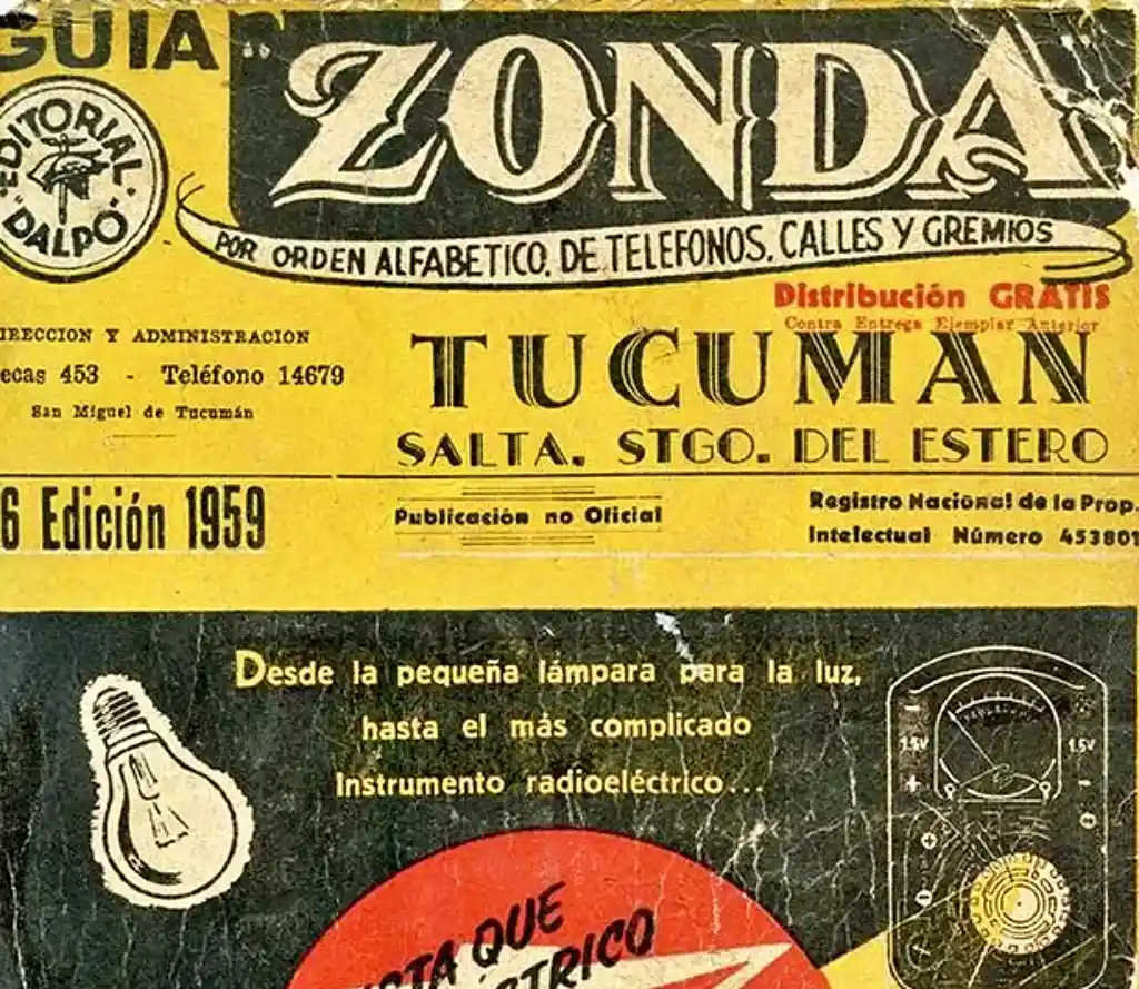 Guía Zonda, edición 1959