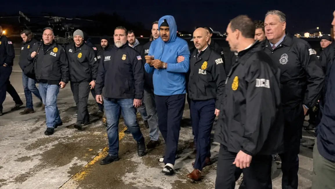 Maduro, esposado, es custodiado por agentes estadounidenses