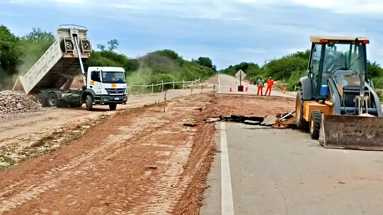 Trabajos en la ruta 54