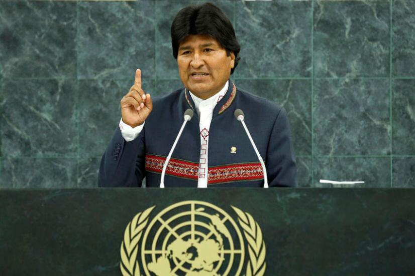 Evo Morales habla en la ONU
