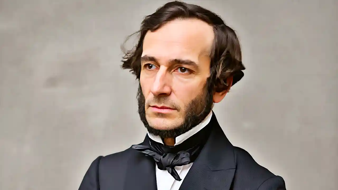 Juan Bautista Alberdi - Imagen mejorada y coloreada con AI
