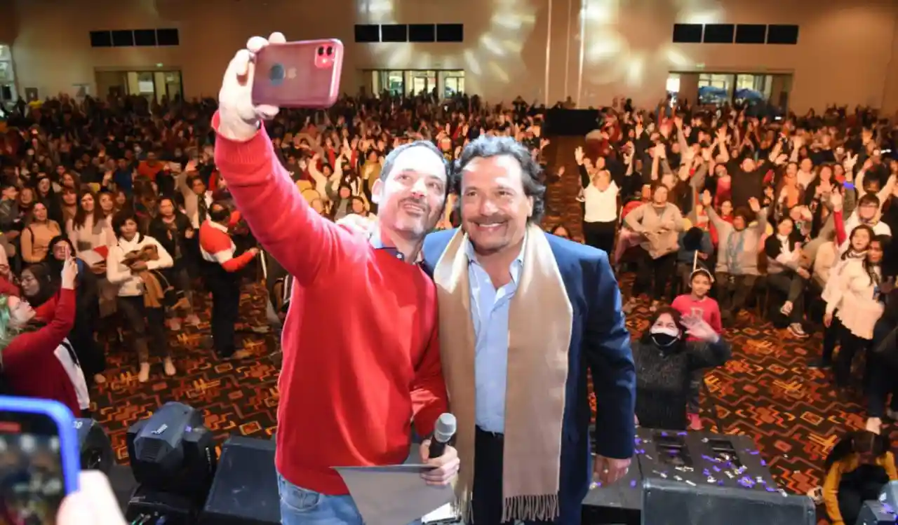 Durand y Sáenz en un acto público