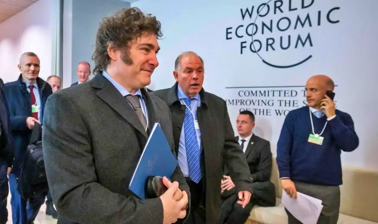 Javier Milei en Foro de Davos