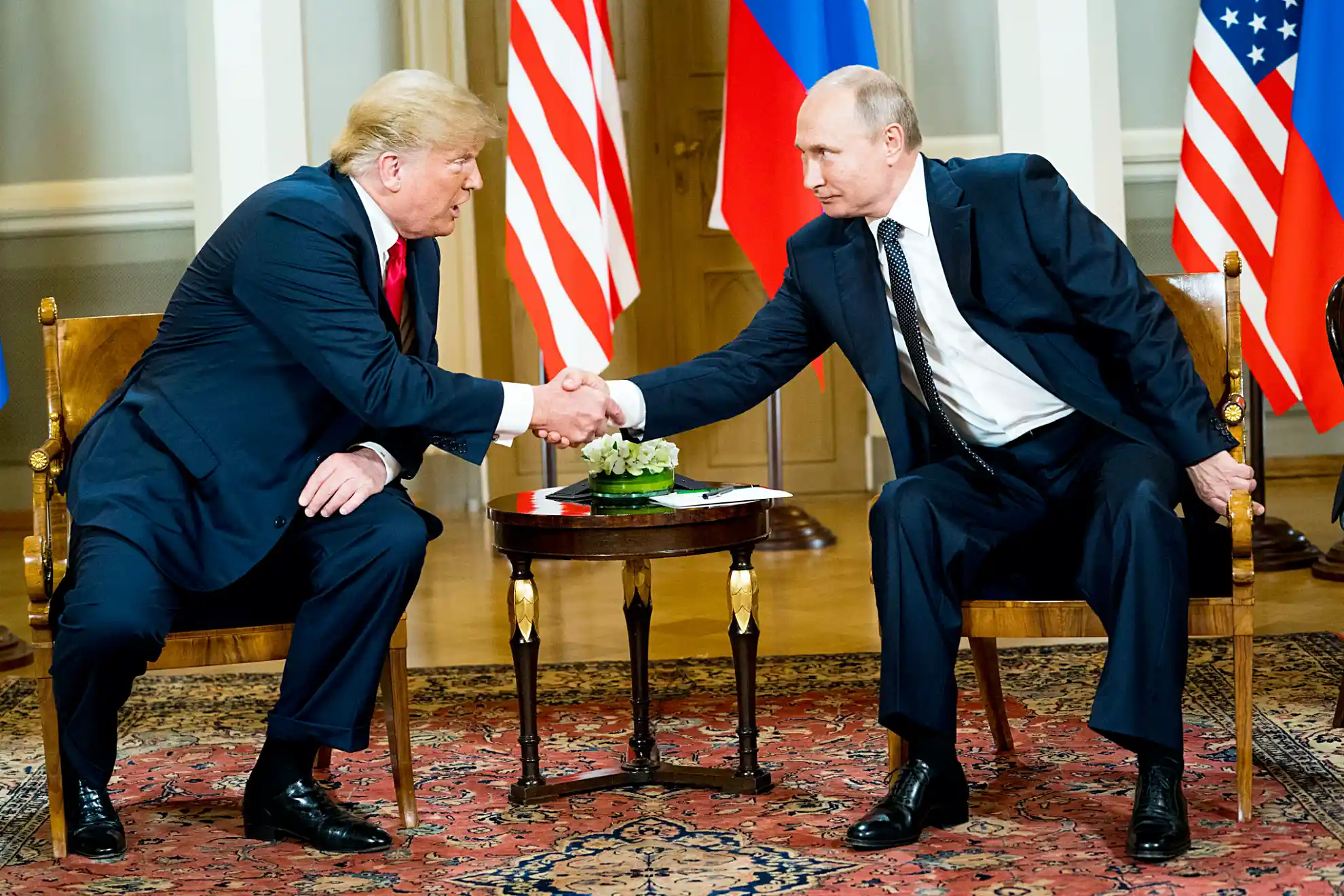 Donald Trump y Vladimir Putin en Washington