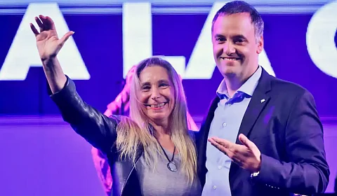 Karina Milei y Manuel Adorni