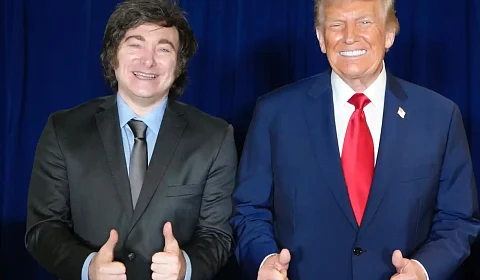 Javie Milei y Donald Trump