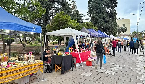 Artesanías en la plaza Güemes