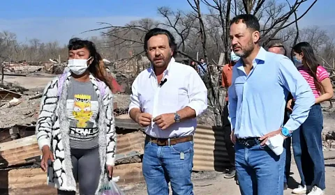 Sáenz y Durand visitan la zona del incendio
