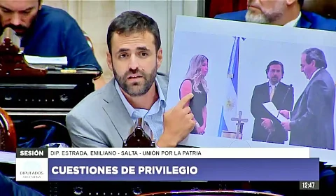 Estrada lleva las mentiras al recinto de la Cámara de Diputados de la Nación