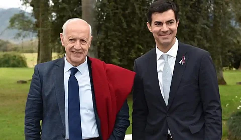 Urtubey, a la derecha, junto a Roberto Lavagna