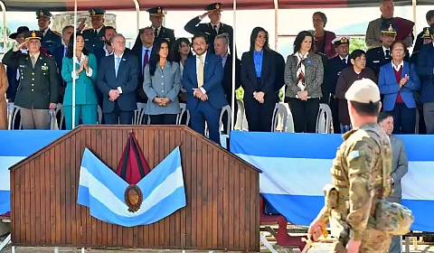 Palco de autoridades durante el desfile