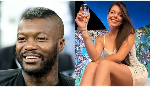 Djibril Cissé y María Emilia Orozco