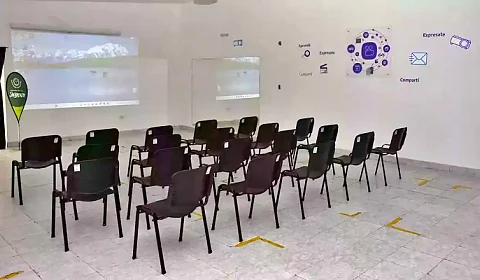Aula de formación en el punto digital de El Tala