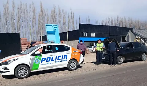 Imagen del operativo policial en Cipoletti
