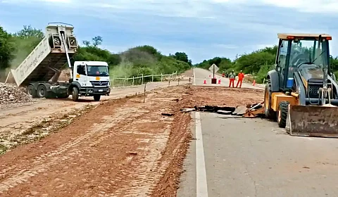 Trabajos en la ruta 54