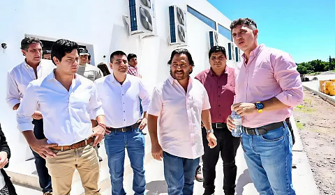 Sáenz visita la obra del nuevo puesto de control fronterizo en Salvador Mazza