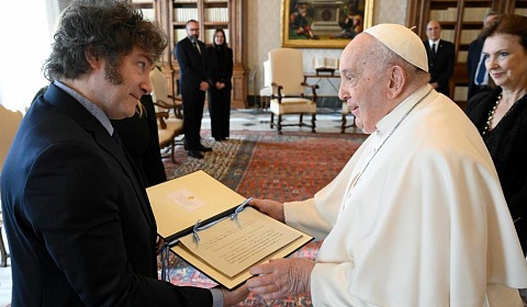 Javier Milei y el papa Francisco