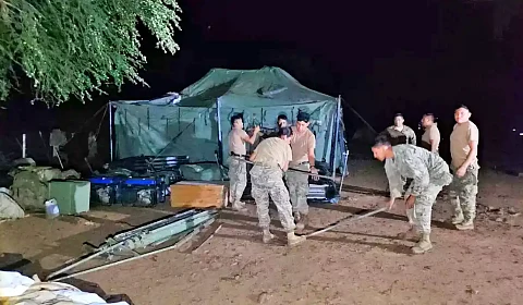 Despliegue de fuerzas en Santa Victoria Este