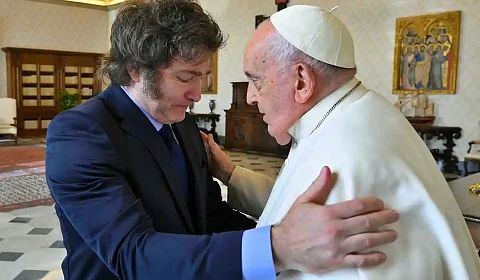 Javier Milei y el papa Francisco