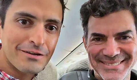 Urtubey (a la derecha), junto al influencer Michelo