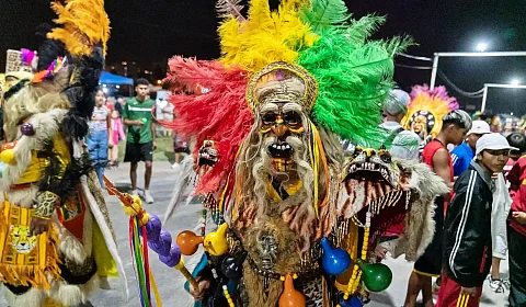 Encuentro de brujos de comparsa, en el paseo Ameghino de la ciudad de Salta Comparsas en el carnaval de Salta
