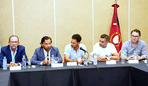 Sáenz y Durand acuerdan una 'agenda conjunta' con prioridades para 2025 Camacho, Sáenz, Durand, Chalabe