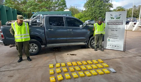 Detenida en Salta una pareja con 31 kilos de droga escondidos en su camioneta
