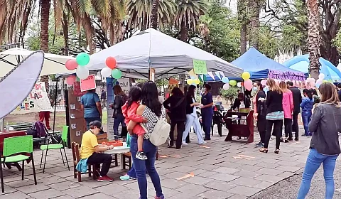 Feria de la salud en la plaza Belgrano por el mes de la lactancia materna Imagen ilustrativa