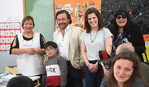 Sáenz visita la obra de ampliación de la escuela Joaquín Castellanos Sáenz y Fiore en la escuela Joaquín Castellanos de Tres Cerritos